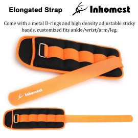Inhomest Ankle Weights, 6 LB Pair (3 LB Each Weight) Wrist Arm Leg Weights for Women Men Kids for Strength Training, Jogging, Gym Workout, Aerobics, Physical Therapy, Orange Inhomest Ankle Weights, 6 LB Pair (3 LB Each Weight) Wrist Arm Leg Weights for Women Men Kids for Strength Training, Jogging, Gym Workout, Aerobics, Physical Therapy, Orange