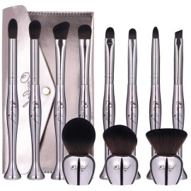 Oneleaf Standing Makeup Brushes Premium Synthetic Foundation Powder Concealers Eye Shadows Makeup 11 Pcs Brush Set for Christmas,Silver Oneleaf Standing Makeup Brushes Premium Synthetic Foundation Powder Concealers Eye Shadows Makeup 11 Pcs Brush Set for Christmas,Silver
