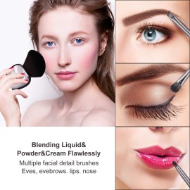 Oneleaf Standing Makeup Brushes Premium Synthetic Foundation Powder Concealers Eye Shadows Makeup 11 Pcs Brush Set for Christmas,Silver Oneleaf Standing Makeup Brushes Premium Synthetic Foundation Powder Concealers Eye Shadows Makeup 11 Pcs Brush Set for Christmas,Silver