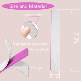 Nail File, 100/180 Grit Double Sides Washable Nail Files, Professional Reusable Manicure Tools for Poly Nail Extension Gel and Acrylic Nails Nail File, 100/180 Grit Double Sides Washable Nail Files, Professional Reusable Manicure Tools for Poly Nail Extension Gel and Acrylic Nails