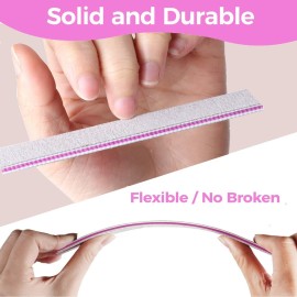 Nail File, 100/180 Grit Double Sides Washable Nail Files, Professional Reusable Manicure Tools for Poly Nail Extension Gel and Acrylic Nails Nail File, 100/180 Grit Double Sides Washable Nail Files, Professional Reusable Manicure Tools for Poly Nail Extension Gel and Acrylic Nails