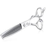 JASON 6 Texturizing Hair Scissors, 23 Teeth Hair Texture Shears Professional Blending Hair Thinning Scissor for Barber, Hairdresser, Stylist, Women and Men, Japanese 440C Stainless Steel