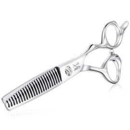 JASON 6 Texturizing Hair Scissors, 23 Teeth Hair Texture Shears Professional Blending Hair Thinning Scissor for Barber, Hairdresser, Stylist, Women and Men, Japanese 440C Stainless Steel JASON 6 Texturizing Hair Scissors, 23 Teeth Hair Texture Shears Professional Blending Hair Thinning Scissor for Barber, Hairdresser, Stylist, Women and Men, Japanese 440C Stainless Steel