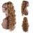 CINHOO 24Inch Long Ponytail Extension Body Wavy Blonde Drawstring Ponytail for Black Women Clip in Ponytail Extension Synthetic Curly Wavy Pony Tail Hair Piece for Women Gold mixed Brown Ponytail