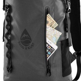Skog  Kust BackSk Pro Waterproof Floating Backpack with Exterior Airtight Zippered Pocket | Grey, 35L