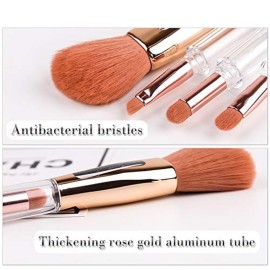 Liasun 4 In 1 Exquisite Multi-function Makeup Brushes Funny Combination Design - Blush Brush, Eyeshadow Brush, Angled Brow Brush,Blending Brush For Women and Girls (TR-1)