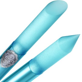 Glass Cuticle Pusher by GLADZY - Manicure Stick, Genuine Czech Quality, Professional Precision Filing Cuticle Remover, Abrasive Surface Never Wears Out