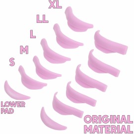 Lash Lift Pad, Eyelash Perm Rods, Soft Lash Perming Curler 5 Size S M M1 M2 L Tender Eyelash Perming Curler Shield Pads Fits Eyelids Easy to Attach Lashes Lift Up Eyes Beautiful