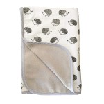 effe bb Hokey Pokey Cotton Fleece Baby Blanket (Grey Hedgehog) 30x40