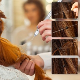 2 Sets 4-in-1 Hair Extension Tools, Includes Loop Needle Threader, Knitting Needles and Holder for Beads Dreadlock Wig Hair Extensions Lace Wig Making, Loop Tools and Hooks 2 Sets 4-in-1 Hair Extension Tools, Includes Loop Needle Threader, Knitting Needles and Holder for Beads Dreadlock Wig Hair Extensions Lace Wig Making, Loop Tools and Hooks