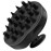 FREATECH Updated Hair Scalp Massager Shampoo Brush with 2 Types of Silicone Bristles, Finely Clean and Scrub Gently, Care for Sensitive & Delicate Scalp, Exfoliate and Stimulate Hair Growth, Black