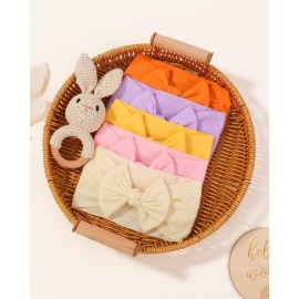 jollybows 20pcs Baby Girls Nylon Headbands Turban Hair Bows Hair Band Elastic Hair Accessories for Kids Toddlers Infants Newborn