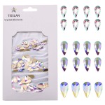 100pcs Drop Shape 3d Nail Design Flatback Ab Rhinestones for Nail art Dekor 3 Size Mix