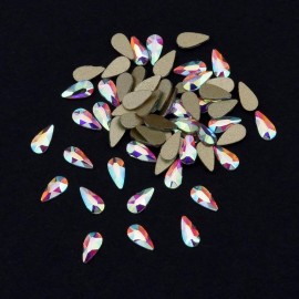 100pcs Drop Shape 3d Nail Design Flatback Ab Rhinestones for Nail art Dekor 3 Size Mix