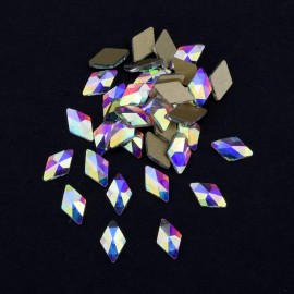 Tisslan 100pcs Crystal Ab Foild Flatback Rhombus Strass 3d Nail Decoration Jewels Stones 2 Size Mix Supply 50pcs Each Tisslan 100pcs Crystal Ab Foild Flatback Rhombus Strass 3d Nail Decoration Jewels Stones 2 Size Mix Supply 50pcs Each