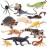 Toymany Reptile Animal Figurine Toys Set, 12 PCS Desert Amphibians Animal Figures with Komodo Dragon Lizard Snake Chameleon Rainforest Cold Blooded Animals Figures Party Favor for Kids