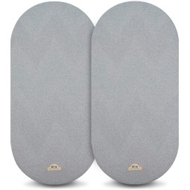 BlueSnail 2pk Soft & Stretchy Bassinet Sheets, Gray (32 x 16)