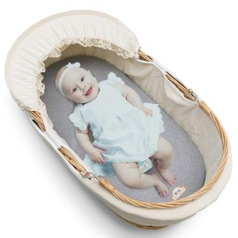 BlueSnail 2pk Soft & Stretchy Bassinet Sheets, Gray (32 x 16)