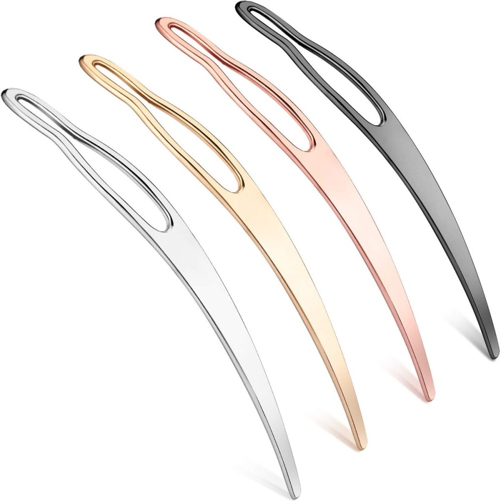 WILLBOND Dreadlock Tool for Locs, Easyloc Hair Tool for Dreadlocks, Interlocks or Sisterlocks, Tightening Accessory - 4 Pieces (Gold, Silver, Black, Rose Gold)