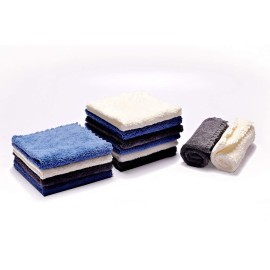 Kyapoo Baby Washcloths 12 Pack 12x12 Inches Microfiber Coral Fleece Extra Absorbent and Soft for Newborns, Infants and Toddlers-3