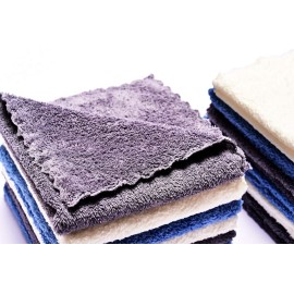 Kyapoo Baby Washcloths 12 Pack 12x12 Inches Microfiber Coral Fleece Extra Absorbent and Soft for Newborns, Infants and Toddlers-3