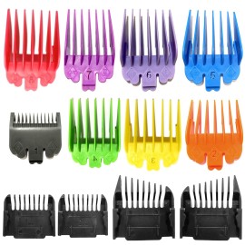 12 Pcs Colorful Professional Hair Clipper Combs Guides 1/24 to 1,Attachment Guide Combs,Replacement Guards Set for Wahl, Fits for Most All Full Size Hair Clippers/Trimmers