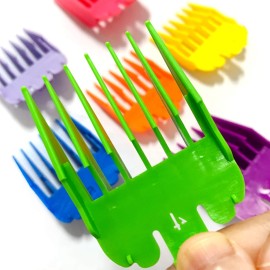 12 Pcs Colorful Professional Hair Clipper Combs Guides 1/24 to 1,Attachment Guide Combs,Replacement Guards Set for Wahl, Fits for Most All Full Size Hair Clippers/Trimmers 12 Pcs Colorful Professional Hair Clipper Combs Guides 1/24 to 1,Attachment Guide Combs,Replacement Guards Set for Wahl, Fits for Most All Full Size Hair Clippers/Trimmers