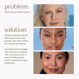 Chella Eyebrow Pencil - Vegan, Gluten Free, Cruelty Free, Paraben Free, Long Wearing, Smooth Consistency (Marvelous Medium Brown) Chella Eyebrow Pencil - Vegan, Gluten Free, Cruelty Free, Paraben Free, Long Wearing, Smooth Consistency (Marvelous Medium Brown)