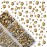 4000Pcs Mixed Size Hot Fix Round Crystals Gems Glass Stones Hotfix Flat Back Rhinestones (Mine Gold)