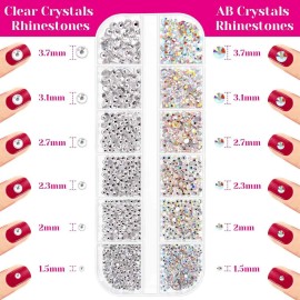 Holographic Nail Sequins with Nail Rhinestones for Nails, Audab Nail Glitter Sequins Nail Decals with Crystals AB Nail Gems Diamonds for Acrylic Nail Art Design and Decorations Holographic Nail Sequins with Nail Rhinestones for Nails, Audab Nail Glitter Sequins Nail Decals with Crystals AB Nail Gems Diamonds for Acrylic Nail Art Design and Decorations