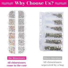 Holographic Nail Sequins with Nail Rhinestones for Nails, Audab Nail Glitter Sequins Nail Decals with Crystals AB Nail Gems Diamonds for Acrylic Nail Art Design and Decorations Holographic Nail Sequins with Nail Rhinestones for Nails, Audab Nail Glitter Sequins Nail Decals with Crystals AB Nail Gems Diamonds for Acrylic Nail Art Design and Decorations