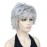 Lydell Short Layered Shaggy Wavy Full Synthetic Wigs (51 Silver Gray)