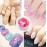 GBSTORE 12 Boxes/Set Nail Sequins Colorful Nail Rhinestones Studs Nail Glitter Sticker Decals 3D Nail Art Design, for Nail Art,Crafts, Eyes Makeup DIY Decoration (Ultra-Thin Irregular Sticker)