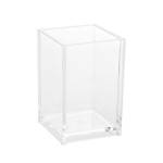 MAVIS LAVEN Large Brushes Storage Acrylic Makeup Brush Organizer Nail Pen Organizer Case Single 1 Compartment Transparent Cosmetics