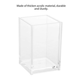 MAVIS LAVEN Large Brushes Storage Acrylic Makeup Brush Organizer Nail Pen Organizer Case Single 1 Compartment Transparent Cosmetics