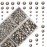 4000Pcs Mixed Size Hot Fix Round Crystals Gems Glass Stones Hotfix Flat Back Rhinestones (Silver Flare)