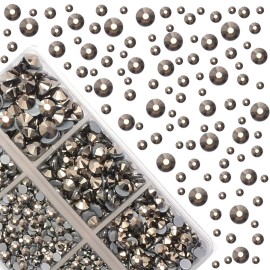 4000Pcs Mixed Size Hot Fix Round Crystals Gems Glass Stones Hotfix Flat Back Rhinestones (Silver Flare) 4000Pcs Mixed Size Hot Fix Round Crystals Gems Glass Stones Hotfix Flat Back Rhinestones (Silver Flare)