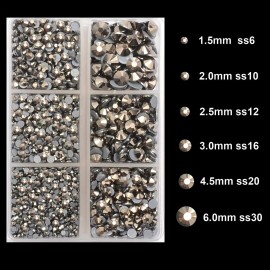 4000Pcs Mixed Size Hot Fix Round Crystals Gems Glass Stones Hotfix Flat Back Rhinestones (Silver Flare) 4000Pcs Mixed Size Hot Fix Round Crystals Gems Glass Stones Hotfix Flat Back Rhinestones (Silver Flare)