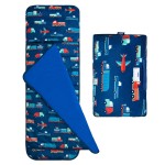 Wildkin Kids Plush Nap Mat - Soft, Cozy, Convenient for Daycare & Preschool - Transportation