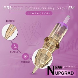 EZ Tattoo Cartridge Needles - 20Pcs 08 (7RL) Permanent Makeup SMP Bugpin Round Liner 0.25mm Microblading Hair Scalp for Tattoo Pen Rotary Machine Supply - V-SELECT