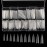 YIMART 500pcs Acrylic Medium Long Stiletto Nail Tips Easy Coffin Nails Sharp False Nail Art Tips For Nails Salon With Box (Clear)