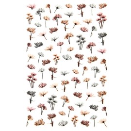 5 Sheets /350Pcs 3D Nail Art Dried Flowers Sticker Natural Real Dry Flower Nail Art Decoration Lovely Flower Beauty Nail Stickers for 3D Nail Art Acrylic UV Gel Tips