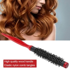 Roller Comb for Men and Women Nylon Round Salon Hair Styling Brush Comb for Blow Drying Curling Straightening(0.6in)