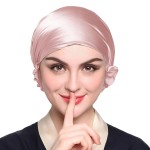 LilySilk Silk Bonnet for Sleeping Womens Sleep Cap 100% 19MM Mulberry Silk for Long Curly Hair Adjustable Stretchy Rosy Pink