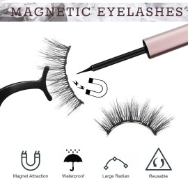 20 Kinds of 3D 5D Magnetic Eyelash Kit with Different Density, Magnetic Eyelashes with 4 Eyelash Glue and 2 Tweezers, for Women and Girls Natural Look No Glue Needed 20 Kinds of 3D 5D Magnetic Eyelash Kit with Different Density, Magnetic Eyelashes with 4 Eyelash Glue and 2 Tweezers, for Women and Girls Natural Look No Glue Needed