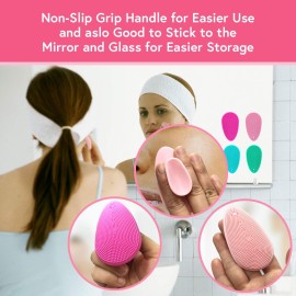 Mary Lavender Silicone Face Scrubber Soft Facial Cleansing Brush Blackhead Srubber Cleanser Brush for Exfoliating Massage Face for All Skin Types(4 Pack) Mary Lavender Silicone Face Scrubber Soft Facial Cleansing Brush Blackhead Srubber Cleanser Brush for Exfoliating Massage Face for All Skin Types(4 Pack)