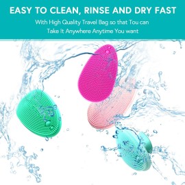 Mary Lavender Silicone Face Scrubber Soft Facial Cleansing Brush Blackhead Srubber Cleanser Brush for Exfoliating Massage Face for All Skin Types(4 Pack) Mary Lavender Silicone Face Scrubber Soft Facial Cleansing Brush Blackhead Srubber Cleanser Brush for Exfoliating Massage Face for All Skin Types(4 Pack)
