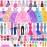57 PCS Doll Clothes and Accessories 3 Wedding Gowns 3 Tops 3 Pants 3 Fashion Dresses 1 Evening Dresses 2 Swimsuits Bikini 6 Braces Skirt 10 Hangers 15 Shoes and 14 Accessories Toys for 11.5 inch Doll