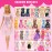 57 PCS Doll Clothes and Accessories 3 Wedding Gowns 3 Tops 3 Pants 3 Fashion Dresses 1 Evening Dresses 2 Swimsuits Bikini 6 Braces Skirt 10 Hangers 15 Shoes and 14 Accessories Toys for 11.5 inch Doll