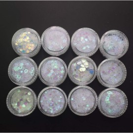 12 Boxes Holographic Nail Sequins Star Heart Round Nail Flakes Mermaid Iridescent Nail Glitter Flakes Symphony Nail Art Decoration Makeup for Face Body Eyes 12 Boxes Holographic Nail Sequins Star Heart Round Nail Flakes Mermaid Iridescent Nail Glitter Flakes Symphony Nail Art Decoration Makeup for Face Body Eyes